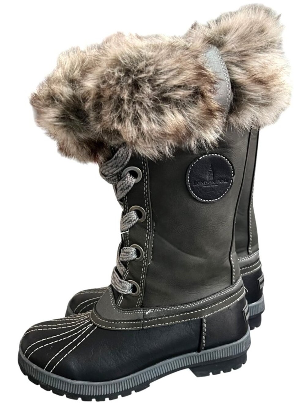 London Fog Women's Melton Snow Boots Size 7